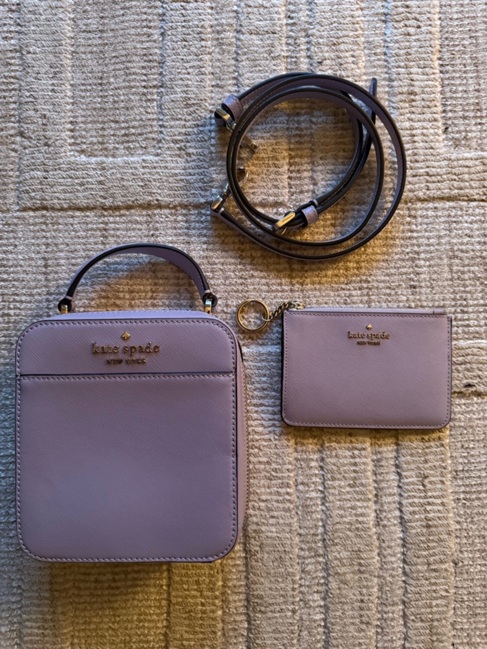 kate spade daisy vanity crossbody with matching card case